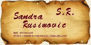 Sandra Rusimović vizit kartica